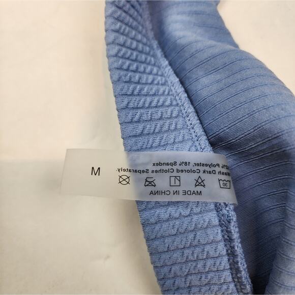 New Blue Two Piece High Waisted Bikini Stretch Tank Swimsuit Size M - Picture 5 of 6